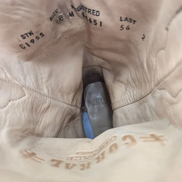 Corral Vintage Western Boots Sz 8 Knee high Brown Aqua Pointed Toe Boho Cowgirl - Picture 8 of 13